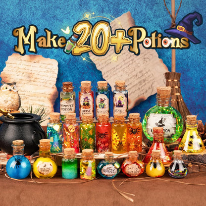 Alritz Science Potion Kits for Kids - 23 Magic Mix Potion Bottles, Witches Cauldron, Birthday Party Decorations Gifts Toys for Boys Girls 8 9 10 11+ Years Old