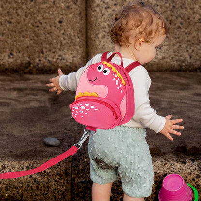 Accmor Toddler Harness Backpack Leash, Cute Dinosaur Backpacks with Anti Lost Wrist Link, Cute Mini Child Backpack Wristband Tether Strap and Protection Leashes for Boys Girls Aged 1-3 Years