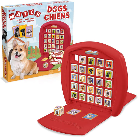 Top Trumps Match Game Dogs - Family Board Games for Kids and Adults - Matching Game and Memory Game - Fun Two Player Kids Games - Memories and Learning, Board Games for Kids 4 and up