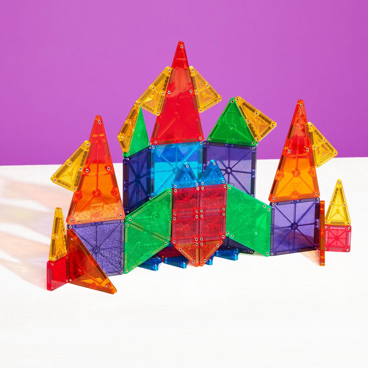 Magna-Tiles Combo 62-Piece Magnetic Construction Set, The Original Magnetic Building Brand
