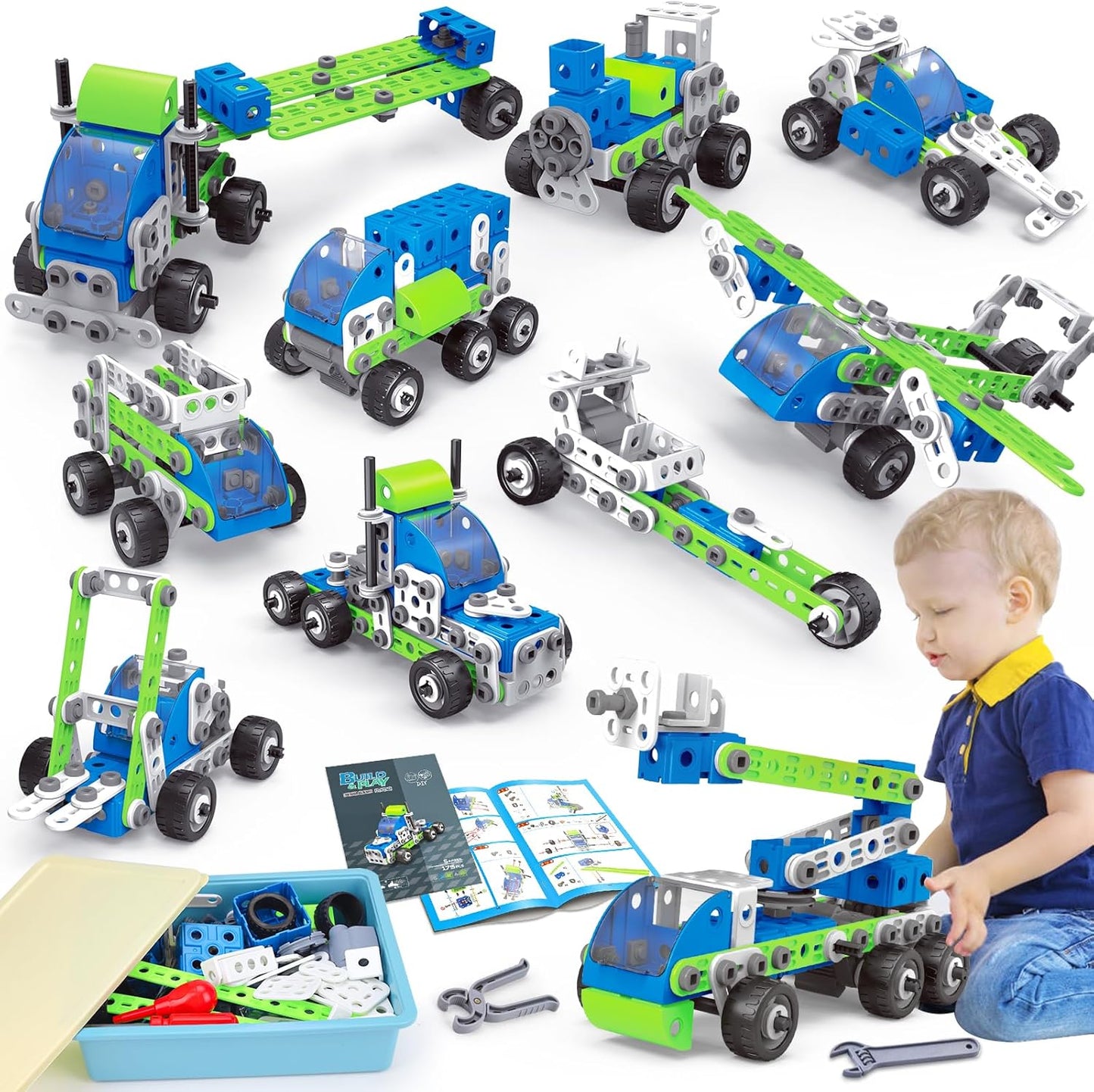10 in 1 STEM Toys for 4 5 6 7 8+ Year Old Boy Girl Birthday Gifts Building Toys Stem Kits Activities for Kids Ages 4-8 5-7 6-8 Educational Learning Boy Toys Age 3-5 4-6 8-10 Engineering Creative Games