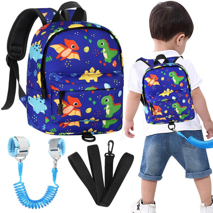 Accmor Toddler Backpack Leash with Anti Lost Wrist Link, Cute Mini Child Walking Harnesses Keep Kids Close Back Pack Rope Tether Rein for Baby Boys (Pink/Unicorn)