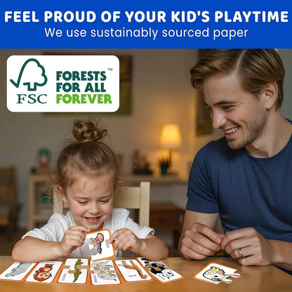 QUOKKA Toddler Puzzles Ages 2-4 – 100% Self-Correcting 16 Matching Pairs of Wood Animals – Educational Toddler Puzzles Ages 1-3 with 32 Pieces - Memory Matching Games for 3-5 Years Old Boys and Girls