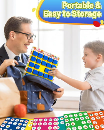 Matching Memory Game for Kids Ages 3-5 4-8, Car Airplane Travel Toys Games Activities for 3-5, Road Trip Essentials for Kids Toddlers, Board Games for Kids 4-6, Birthday Gifts for Kids Boys Girls