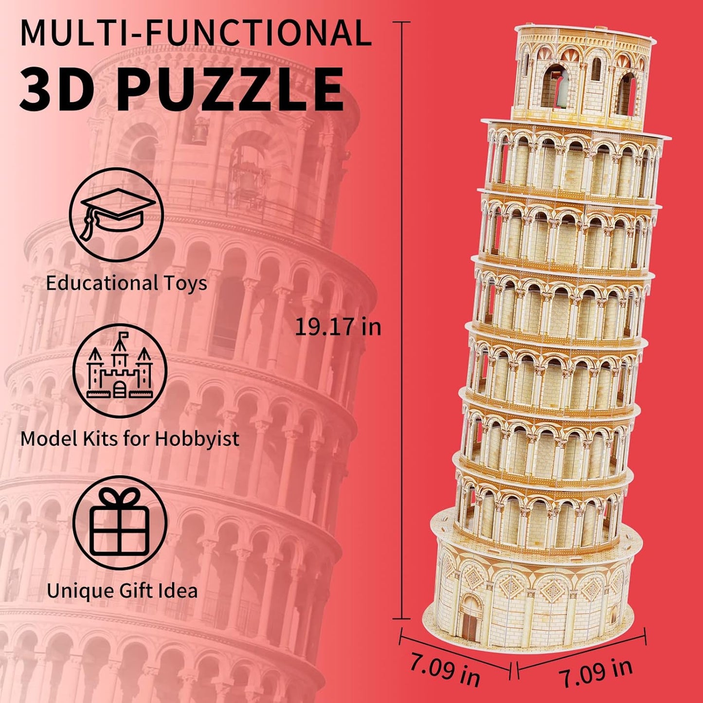 3D Puzzles for Kids Ages 8-10-12-14 Earth Globe DIY Geography Puzzle, Educational Learning Toys 3D Jigsaw World Globe Map Model Kit Teaching Aids Birthday for Boys Girls, 50 Pieces