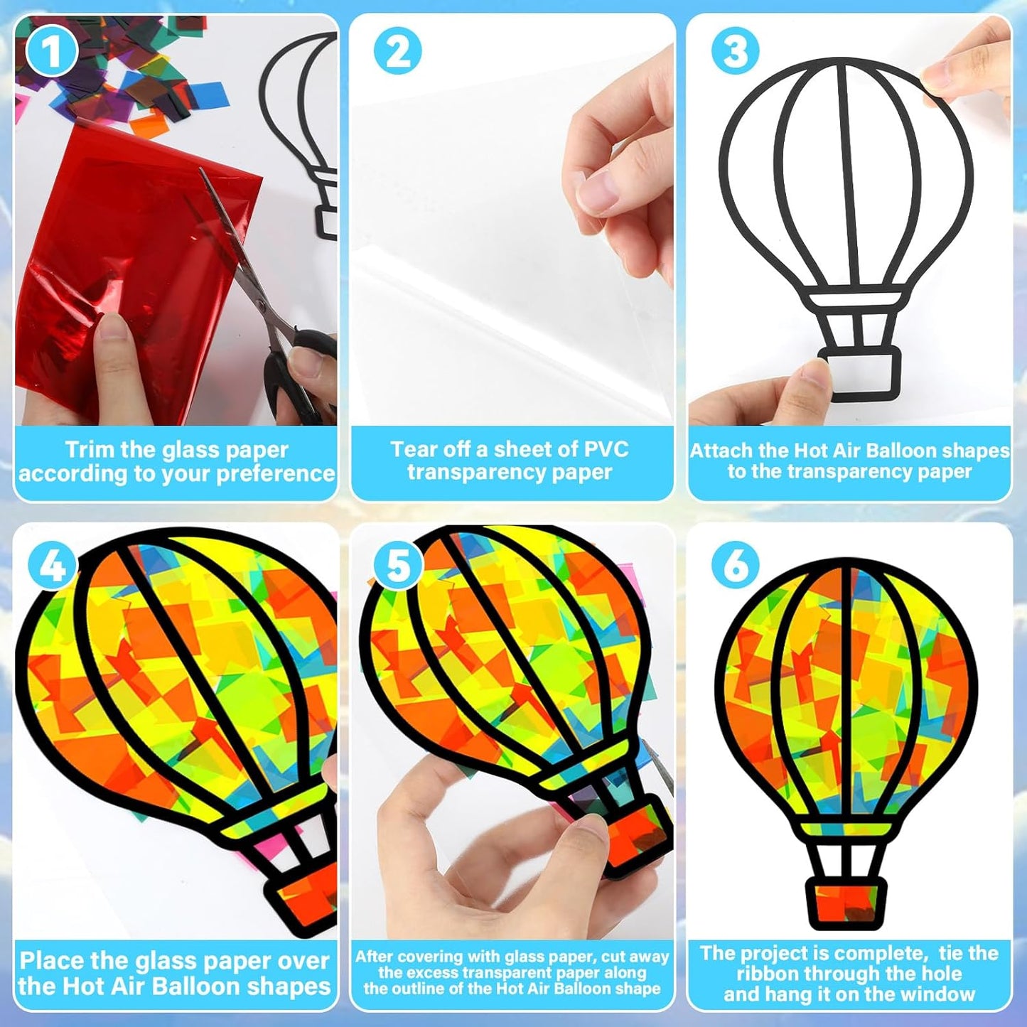 32 Sets Outer Space Suncatchers Craft Kit DIY Window Stained Glass Effect Planet Astronaut Alien Paper Crafts Home School Classroom Decoration Kid Birthday Gift Creative Art Project Activity Game - Colors A