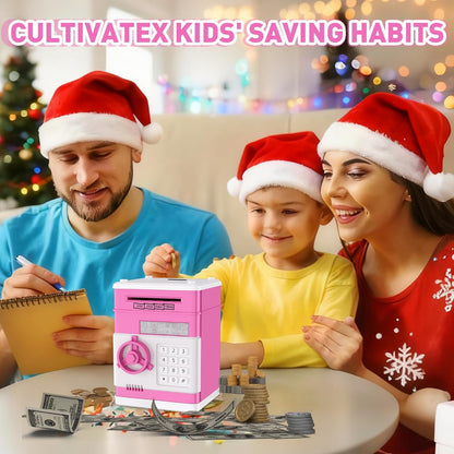 JUNEU Unicorn Piggy Bank for Kids, Gifts for 5 6 7 8 9 10 Year Old Girls, Kids Electronic Piggy Bank, Girls Birthday Gifts, Educational Toys for Girl Boys, Kid Money Saving Box, Mini ATM Coin Bank
