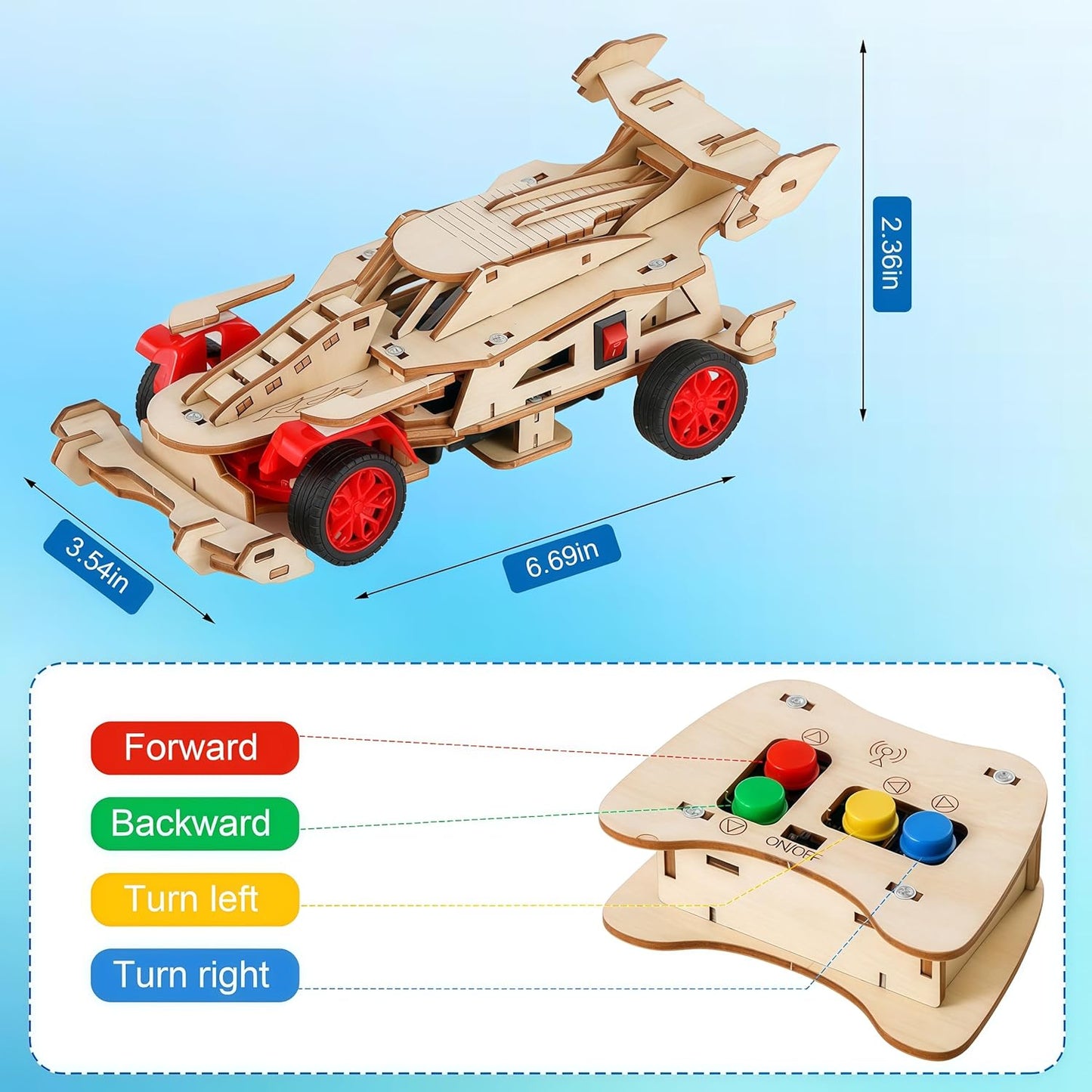 STEM Toys for Boys 8-12, Remote Control F1 Car STEM Building Kit for Kids, 3D Puzzle Science Kits Gift for Boys & Girls Age 8-14 | Birthday Gift Ideas for 8,9,10,11,12,13,14 Year Old Kids
