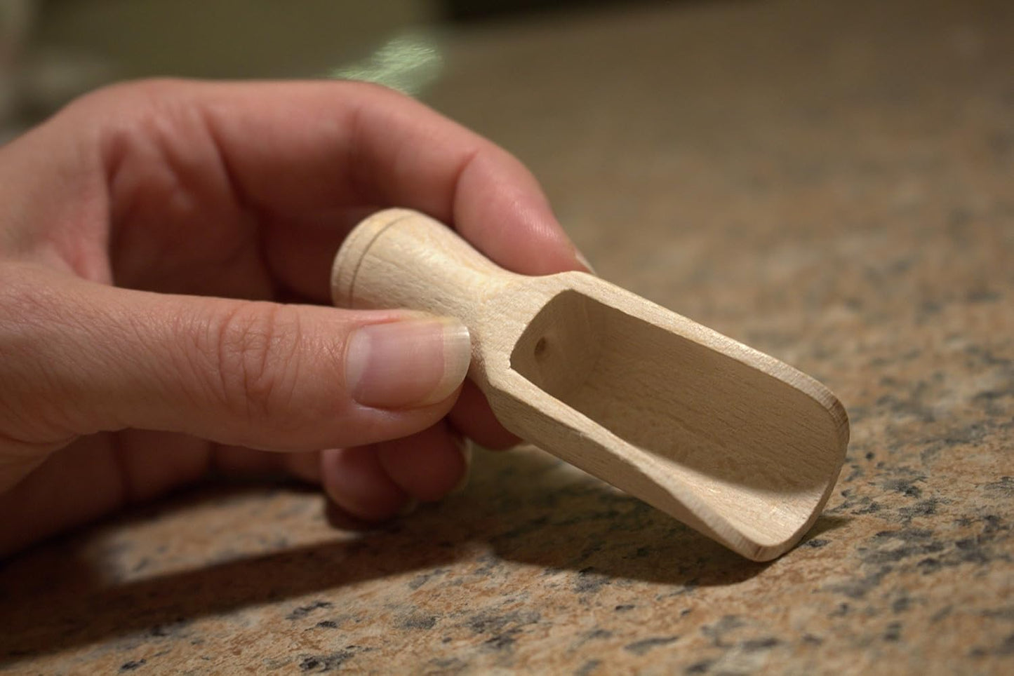 efo Versatile Wooden Scoops Set 4pcs - Multipurpose Wooden Spoons - Wood Salt and Spice Scoops – Rustic Bath Salt Scoop - Wooden Nuts Scoop - sizes: 2.4"; 3.3"; 3.9"; 6.7" / 6; 8.5; 10; 17cm