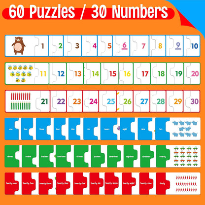 24 Set Addition & Subtraction Puzzles, Self-Correcting Matching Adding and Subtracting Puzzles, Educational Math Games Calculation Activities, Math Learning Toys for Preschool Kids