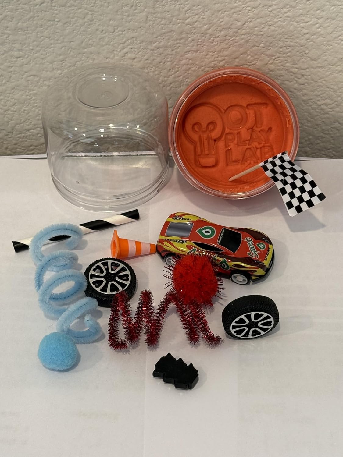 OT Play Lab: Grab'N'Go Sensory Play Dough Jar | Screen-Free Toddler Activity Kit | Fine Motor | All-Natural (Easter Breeze)