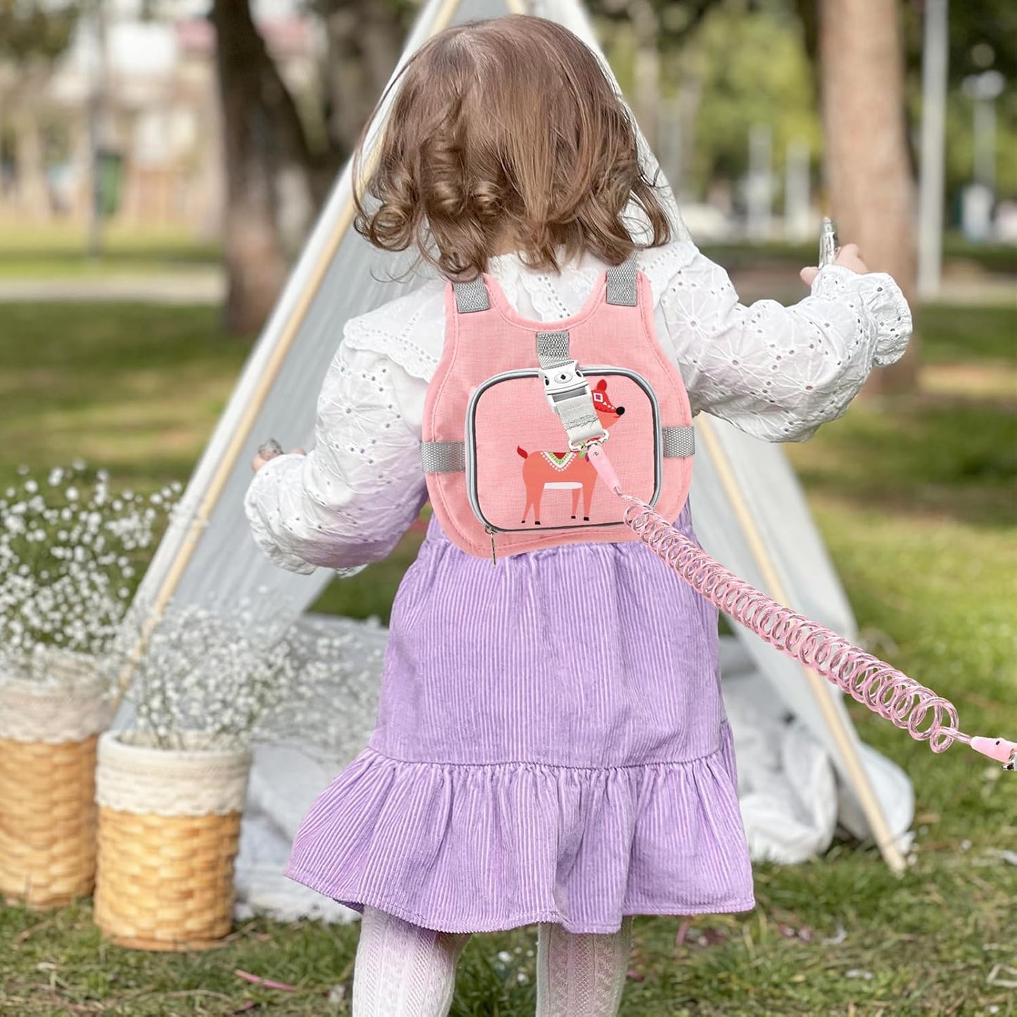 Accmor Toddler Harness Leash + Reflective Anti Lost Wrist Link, Cute Car Kids Back Pack with Hand Strap Collapsible Child Walking Restraint Belt Tether Hold Baby Boys Close for Outdoor Travel