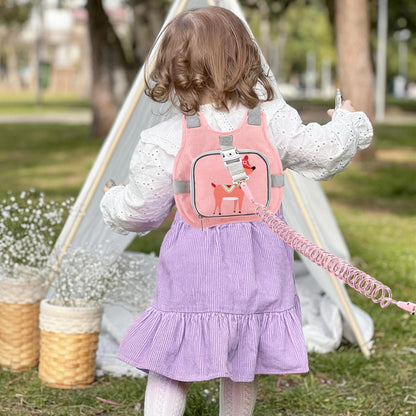Accmor Toddler Harness Leash + Reflective Anti Lost Wrist Link, Cute Car Kids Back Pack with Hand Strap Collapsible Child Walking Restraint Belt Tether Hold Baby Boys Close for Outdoor Travel
