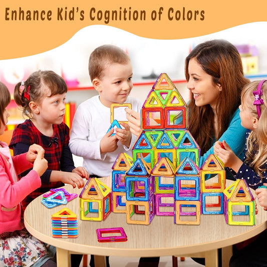 Magnetic Tiles for 3 4 5 6 7 8+ Year Old Boys Girls Upgrade Magnetic Building Blocks Set Educational STEM Toys Christmas Birthday Gift Toys for Kids Ages 3+