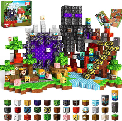 GraceDuck 300 PCS Magnetic Blocks - Magnetic Building Blocks, Stacking Magnets for Kids, Sensory Toy for STEM Montessori Sensory Toys for Kids 3+ Boys and Girls Christmas Birthday Gifts