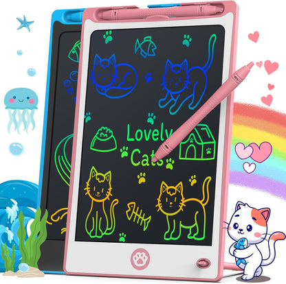 Hockvill LCD Writing Tablet for Kids 16 Inch, Toys for Girls Boys Drawing Pad for 3 4 5 6 7 Year Old Kids Toys, Christmas Birthday Gift for Kids, Toddler Doodle Board Travel Essentials - Pink