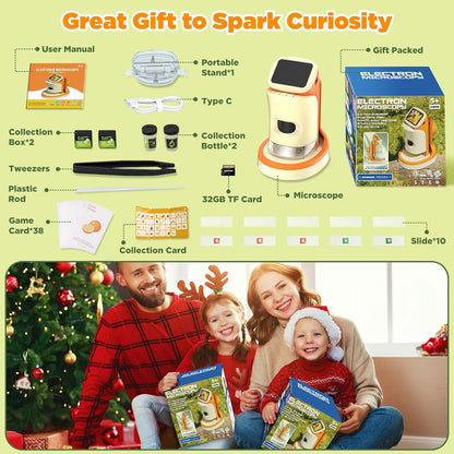 Microscope for Kids, 1000X 1080P Pocket Kids Microscope Handheld - [2026] Digital Mini Microscopes for Kids 8-12, STEM Toys Educational Science Kits for Kids 5-7, Ideal Birthday for Boys, Girls