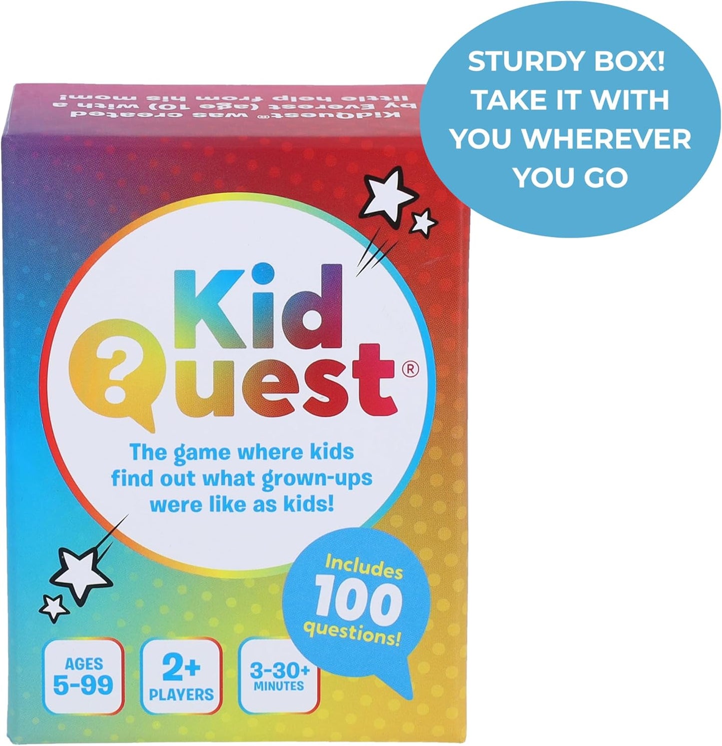 Chronicle Books KidQuest - 100 Conversation Cards for Kids Ages 5+ to Learn About Grown Ups As Kids - Fun Family Game Night Or Road Trip Activity