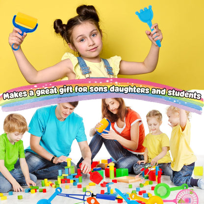 12 Pieces Fine Motor Skills Handy Scooper Set Sensory Bin Tools Sensory Tools Sensory Bin Filler Toy Set Matching Game for Kids Sorting Counting Preschool Early Skill Education Train Development