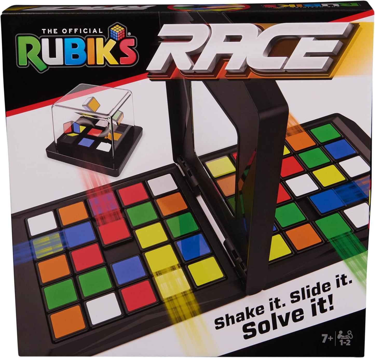 Rubik’s Cube, Rubik's Race, Ace Edition, Classic Fast-Paced Puzzle Strategy Sequence Board Game, Problem-Solving Brain Teaser, Color-Matching Game, 2 Players, for Adults, Teens, Kids Ages 7 & Up