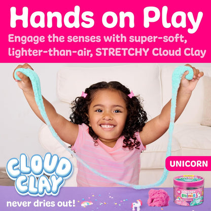 Creativity for Kids Sensory Minis Construction Kit | Cloud Clay Sensory Toy with Excavator for Kids | Spring Crafts that are Mess-Free, Screen-Free Travel Toy (Ages 3+)