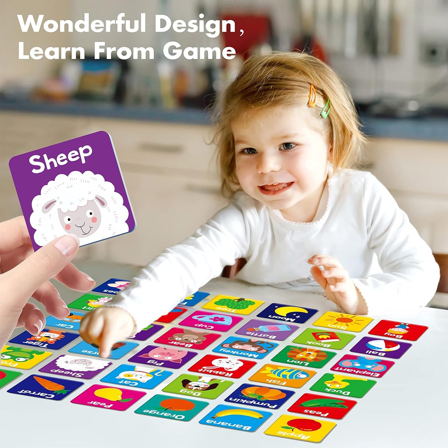 Memory Matching Game, 72 PCS Sight Words Matching Cards for Kids, 36 Pairs Memory Cards, Educational Toy for Children to Learn Sight Words 5+ Years Old