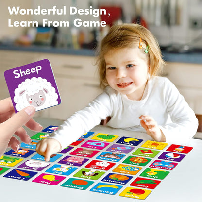 Memory Matching Game, 72 PCS Sight Words Matching Cards for Kids, 36 Pairs Memory Cards, Educational Toy for Children to Learn Sight Words 5+ Years Old