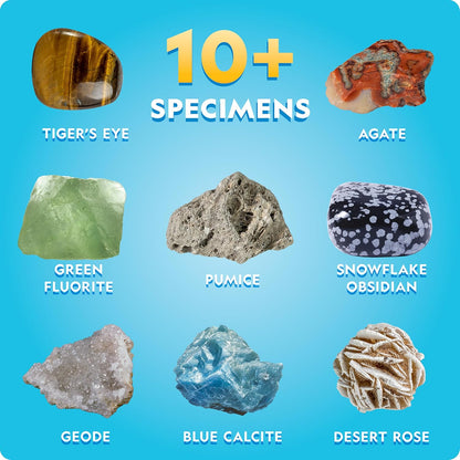 National Geographic Earth Science Kit – 100+ Science Experiments & Activities for Kids, Crystal Growing, Volcano Science Kit, Rock Collection, STEM Project Toy for Boys & Girls (Amazon Exclusive)