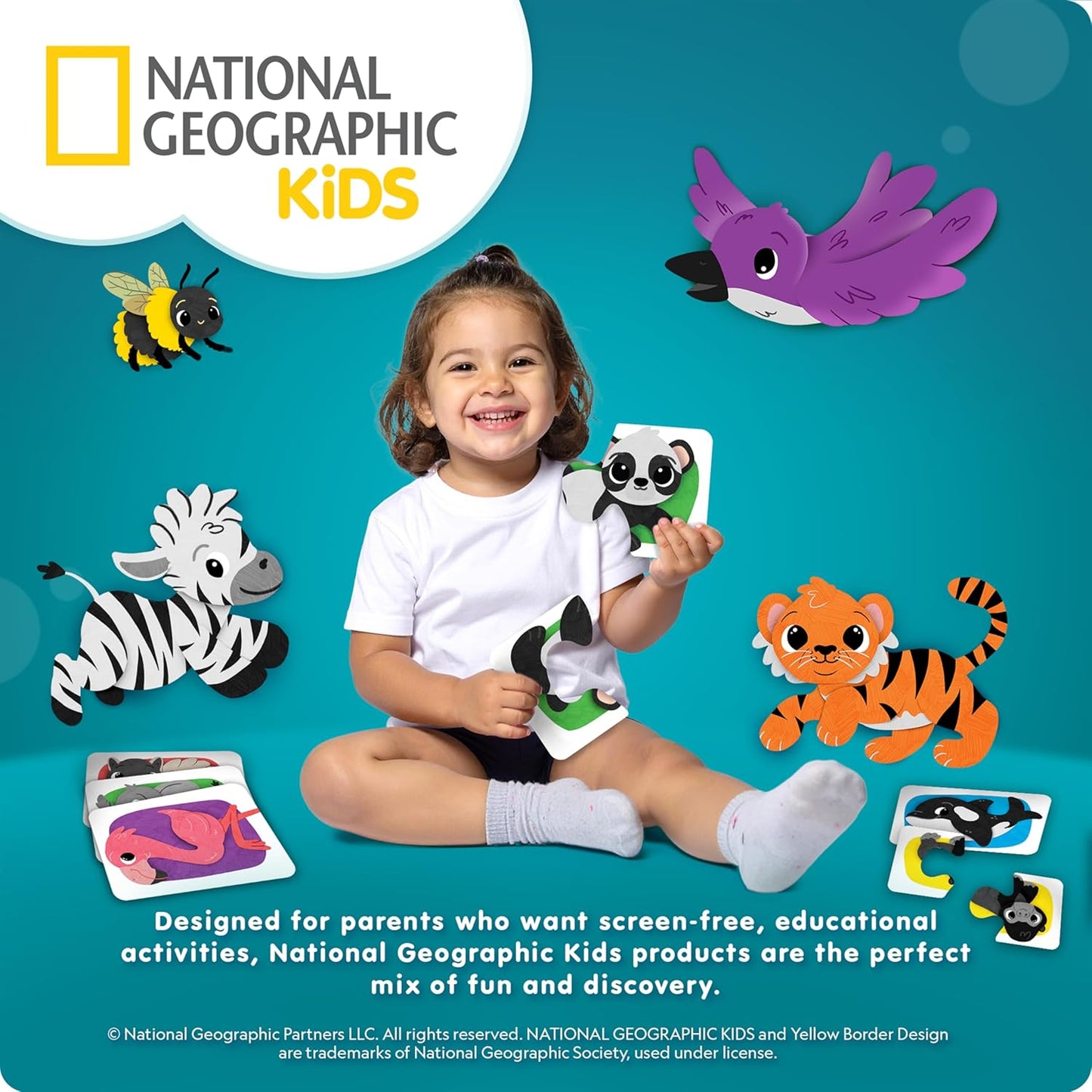 NATIONAL GEOGRAPHIC Kids Jumbo Cardboard Building Blocks – 40 Heavy-Duty Bricks in 3 Sizes, Build & Learn with Game Spinner & Activity Cards for Kids 3+, Indoor Play Construction Toy for STEM Learning