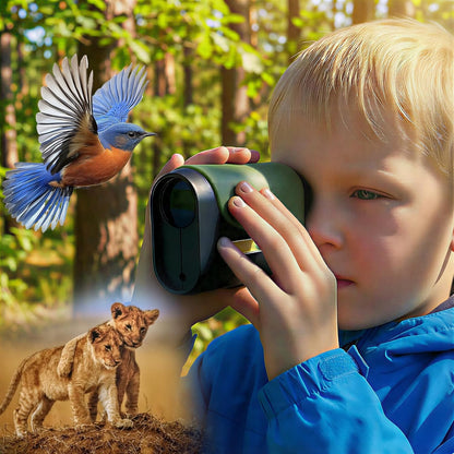 Jetfree Kids Adventure Compact Monocular-Multi-Functional with Compass, LED Signal Light, Telescope Infrared Rays|Small Easy to Carry for Bird Watching,Camping,Hiking,Hunting,Sports Games Concerts