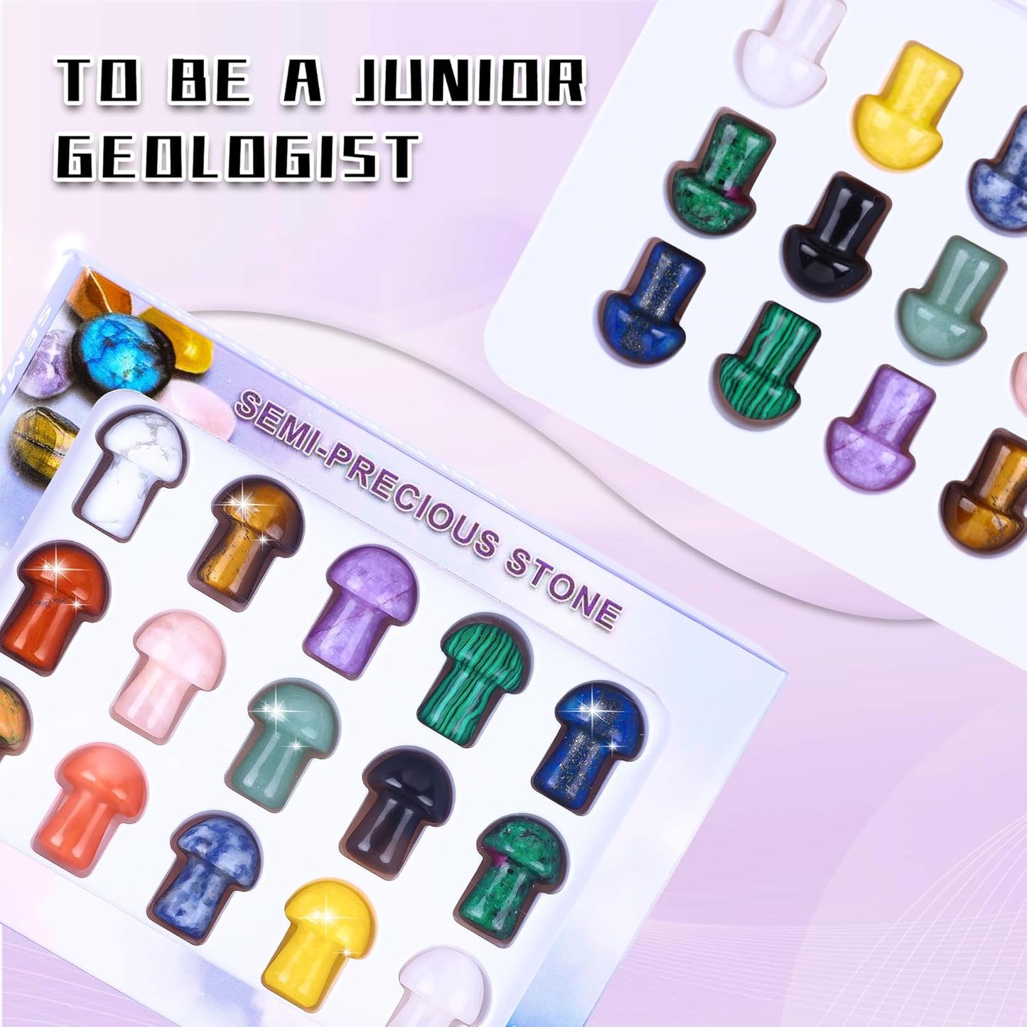12PCS Natural Star Shaped Gemstones Set 0.8inch Worry Stones Mini Star Crystal Polished Star Pocket Gems Star Shaped for DIY Meditaion Reiki Balancing Decor Rock Kids Beginners
