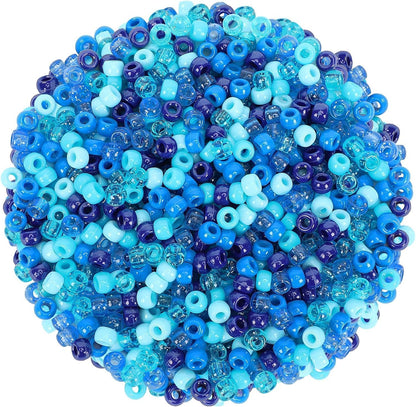 UPINS 1200Pcs Christmas Pony Beads Friendship Plastic Small Hair Beads Red Green White Pony Beads for Necklace Supplies (Christmas)
