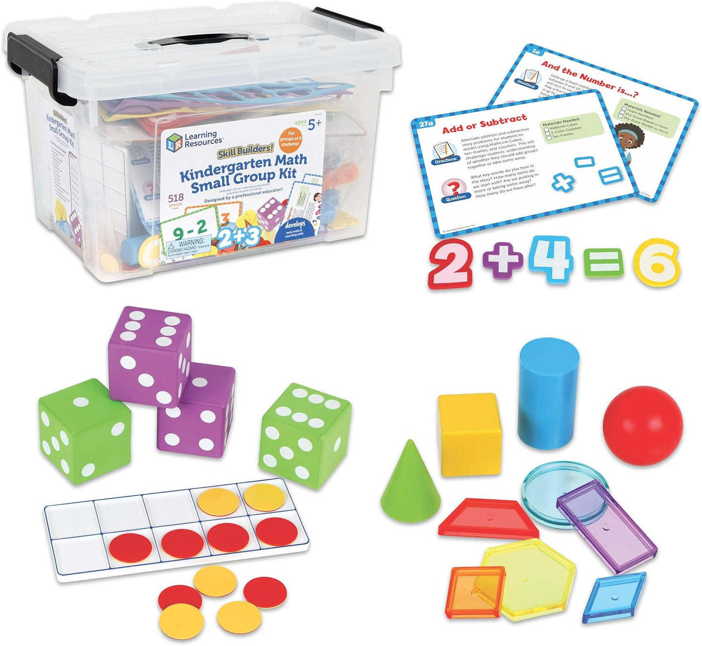 Learning Resources Skill Builders! First Grade Addition and Subtraction - Math Manipulatives, Number Recognition Skills, Classroom Must Haves, Teaching Materials, Back to School Essentials