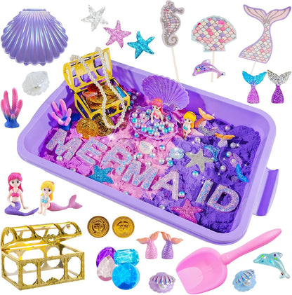 Bbiamsleep Ice Cream Sensory Bin, 61 Pcs Ice Cream Sensory Bin Fillers with 11 Mould 9 Tools for Home Decor