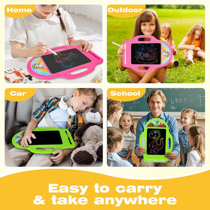Unicorn 8.5 Inch LCD Writing Tablet for Kids 2-6, Drawing Tablet Doodle Board with Handle, Travel Car Toy for Girls, Educational Sketch Pad Birthday Christmas Gift