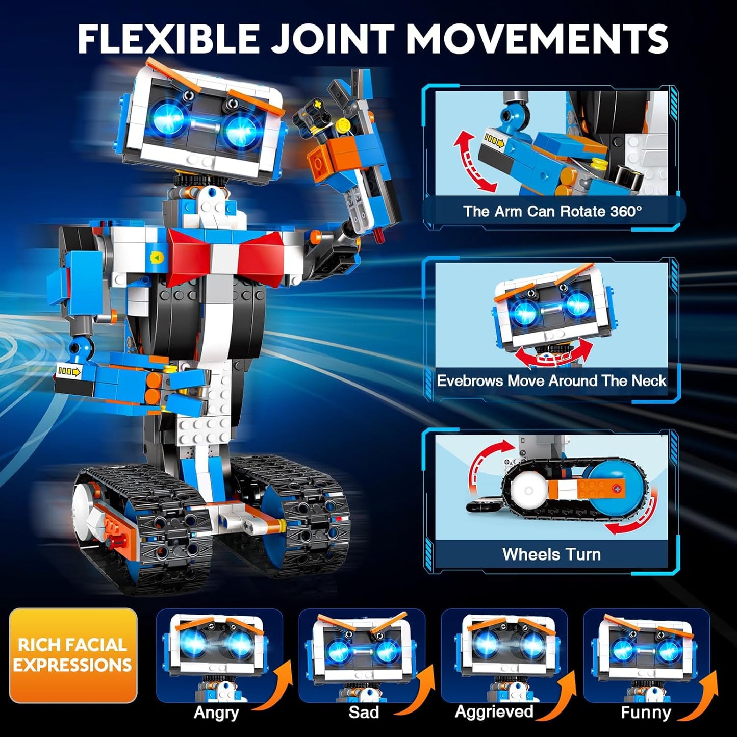 anysun STEM Robot Building Kit for Kids 8-12, App & Remote Control Robot Toys, Birthday Gift for Kids 6 7 8 9 10 11 12+ Years Boys and Girls