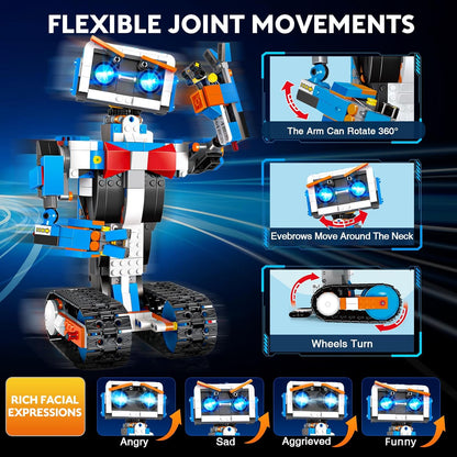 anysun STEM Robot Building Kit for Kids 8-12, App & Remote Control Robot Toys, Birthday Gift for Kids 6 7 8 9 10 11 12+ Years Boys and Girls