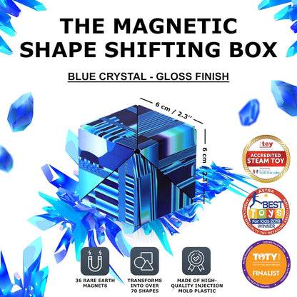 Shashibo Shape Shifting Box - Award-Winning STEM Fidget Toy with Ultra Strong Magnets - Puzzle Cube Transforms Into 100+ Shapes, Perfect Sensory Gift for Kids, Teens, and Adults (Cosmos)