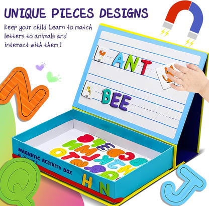 Marble Run for Kids, Vertical Magnetic Marble Maze Track with Doodle Board & Residue-Free Nano-Adhesive, STEM Explorers Brain Teaser Toy for Boys Girls Ages 3-12, Creative Thinking Games Gifts