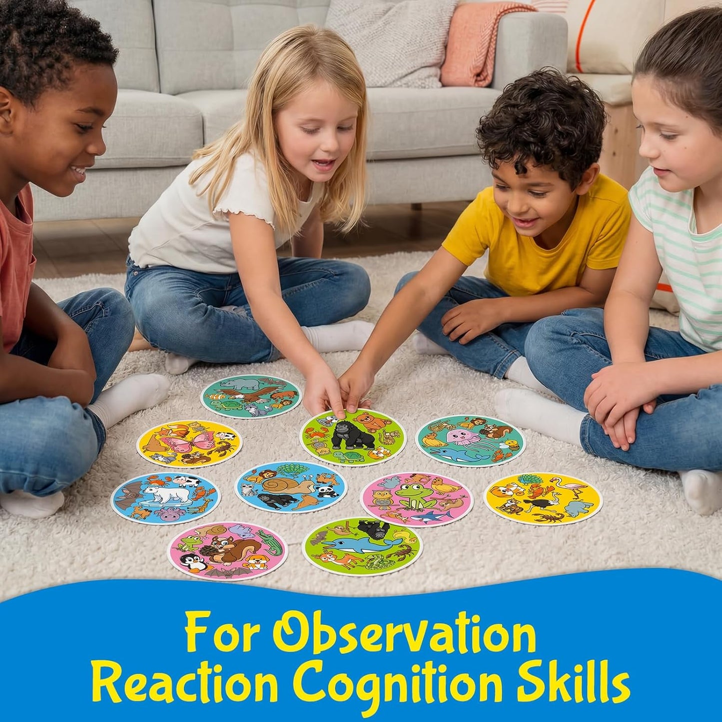 Edulok Memory Card Game, Kids Sight Word Piles Card Games, Animal Table Match Game for Toddlers, Indoor Recess Family Games, Preschool Classroom Reading Games, Homeschool Supplies