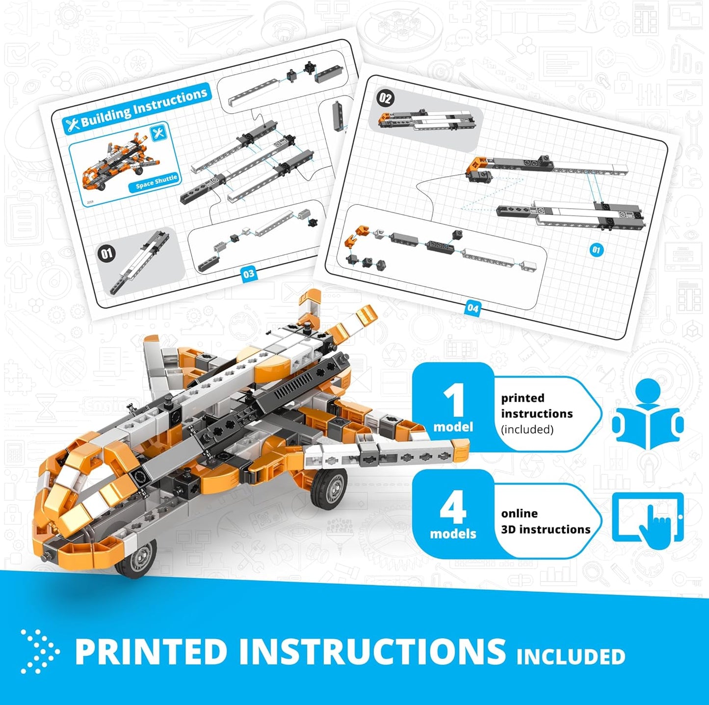 ENGINO- Inventor STEM Toys, Robotorized GinoBot, Construction Toys for Kids 9+, STEM Building Toys, STEM Projects, Gifts for Boys & Girls