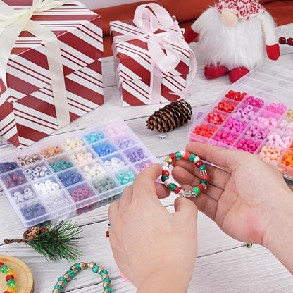 Bracelet Making Kit 96 Colors Pony Beads 3300pcs Friendship Bracelet Kit Rainbow Kandi Beads with Letter and Heart Beads Elastic Threads for Kids Adults Keychain Jewelry Necklace Making