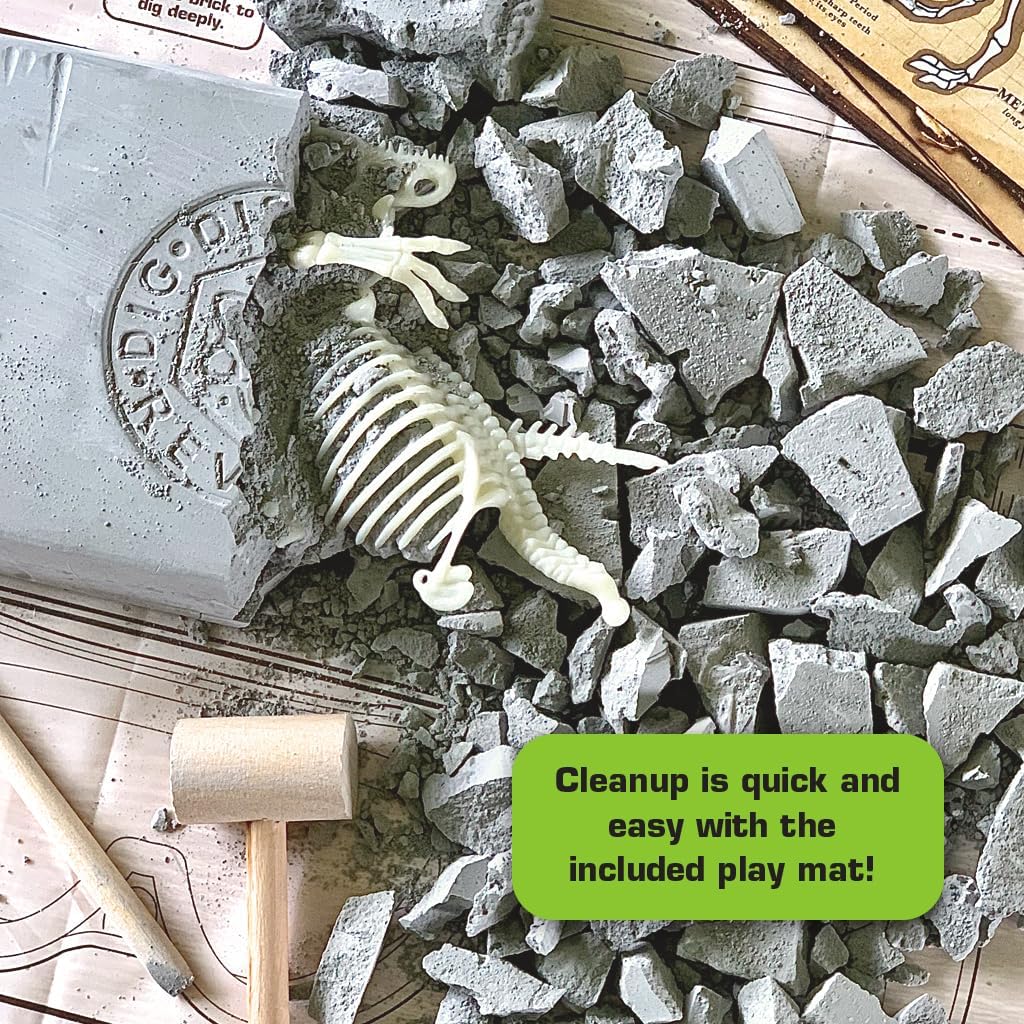 ArtSkills Epic Lab Dinosaur Fossil Digging Kit for Kids, Dinosaur Excavation Dig Kit Dino Toys for Kids Boys and Girls