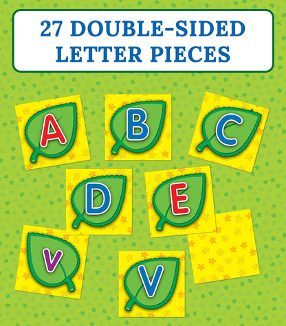 Carson Dellosa Education Lady Bug Letters Game, 26 2-Sided Ladybugs and Leaves Alphabet Puzzle, abc Kindergarten and Preschool Learning Activities for Toddlers Ages 4+