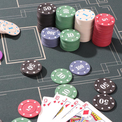 400Pc Numbered Fake Poker Chips Mahjong Chips 4g Light Weight Plastic Counting Chips Value Price Account Counters,Mini Trave Poker Blackjack Sets for Beginner,2 Decks Playing Cards Denominations Games