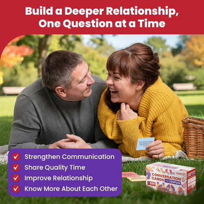 Rayliad Prompta 600 Conversation Cards for Couples – Light, Medium, and Deep Questions for Connecting with Your Partner - Conversation Starters for New or Married Couples on 2.5” x 1.75” Cards