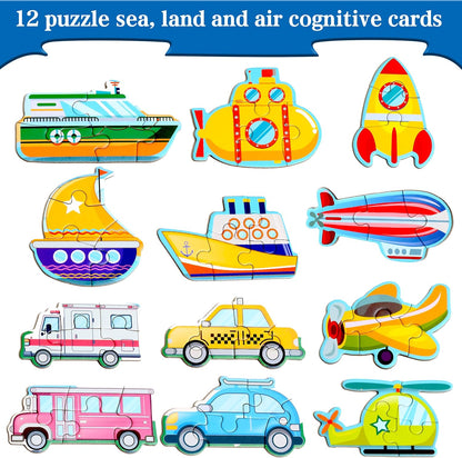 Magnetic Puzzles for Kids Ages 1-3, Travel Toddler Puzzles Ages 2-4 Year, Excavator Refrigerator Magnet for Kids Learning Gift for Road Trip