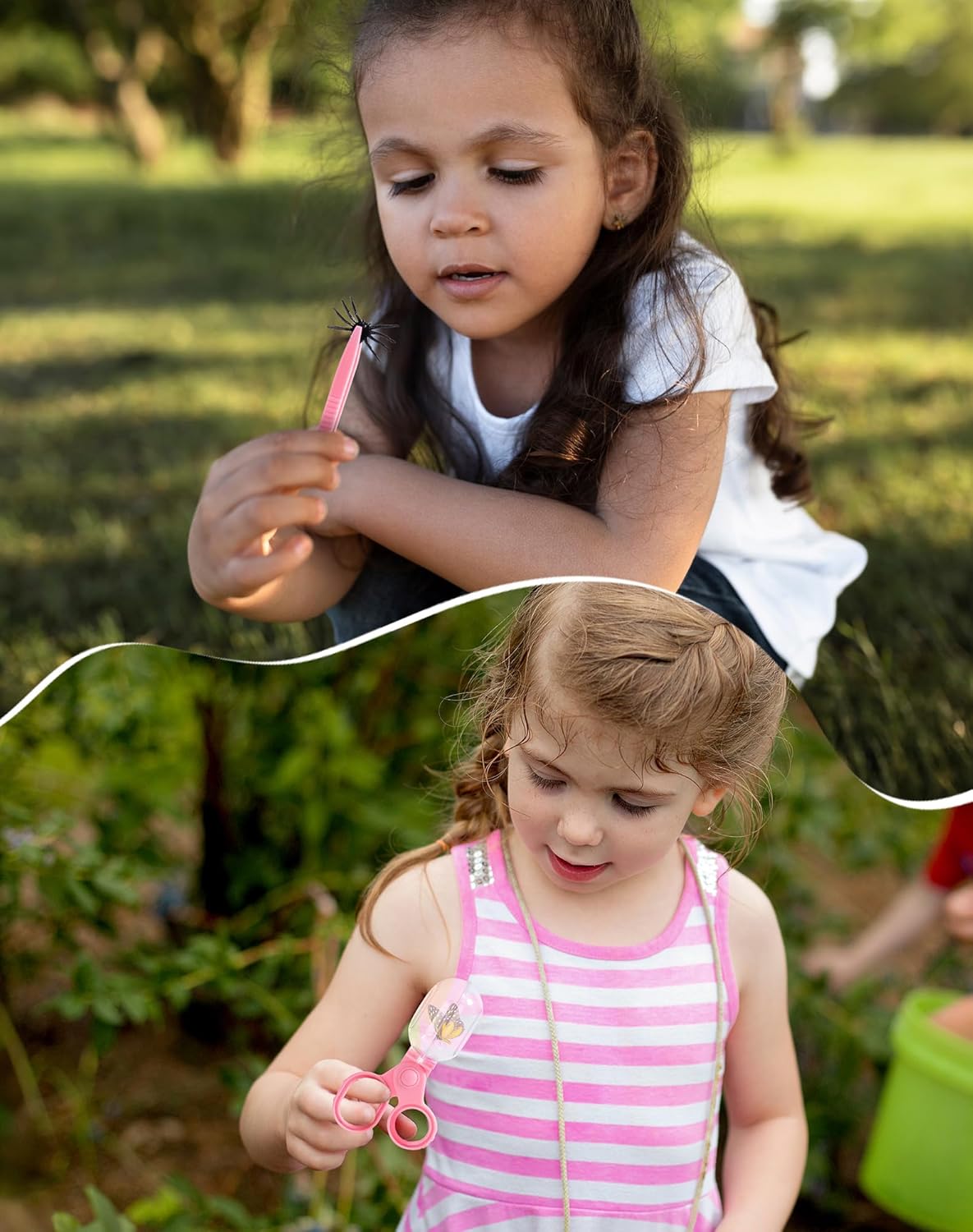 ROBUD Bug Catcher for Kids, Bug Catcher Kit with Bag Kit, Outdoor Exploration Set for Camping, Montessroi Toy for Kids Coming Closer to Nature，WRP07