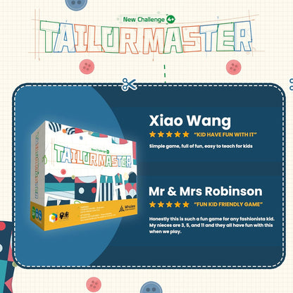 Whales Entertainment |Tailor Master Board Game for Kids 3 +| Family Game Night | Memory Matching Card with Bell Tap| Educational and Fun for Preschool,Toddlers and Parents|Helps Improve Concentration