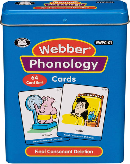 Super Duper Publications | Webber® Illustrated Phonology Final Consonant Deletion Minimal Pair Card Deck | Educational Learning Resource for Children